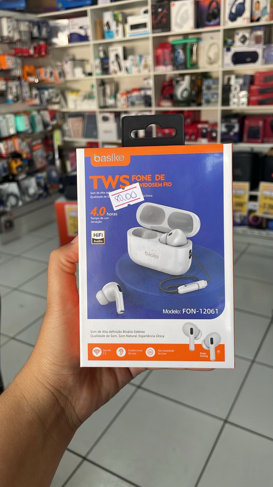 Fone Sem Fio Tws Estéreo Bluetooth Basike